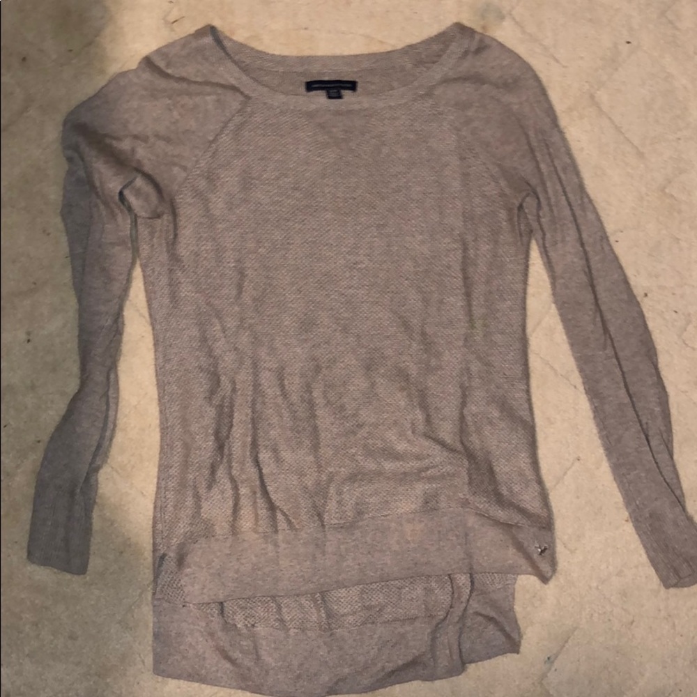 tan sweater